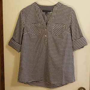 Navy blue/white gingham Tommy Hilfiger shirt